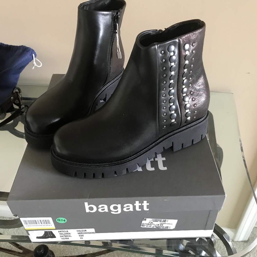 Bagatt black & bronze ankle boot